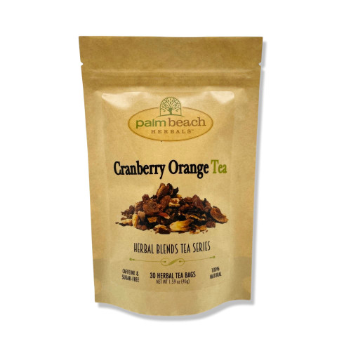 Cranberry Orange Tea - Herbal Blends Tea Series by Palm Beach Herbals (30 Tea Bags)