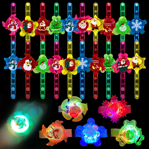 Jofan 24 Pack Christmas LED Fidget Spinner Bracelets Light Up Toys for Kids Boys Girls Christmas Party Favors Stocking Stuffers Gifts Jofan 24 Pack Christmas LED Fidget Spinner Bracelets Light Up Toys for Kids Boys Girls Christmas Party Favors Stocking Stuffers Gifts