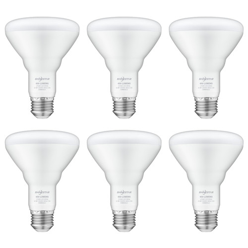 SHINESTAR 6-Pack BR30 LED Bulb 65W Equivalent, Recessed Light Bulbs, 2700K Warm White, Dimmable, 650LM, E26 Base