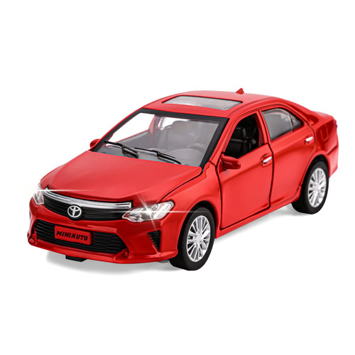 SASBSC Toy Cars for Boys Camry Model Car Toys Diecast Metal Car with Sound/Light Pull Back Cars Gifts for 3-12 Year Old Kids(Red, 1:32)