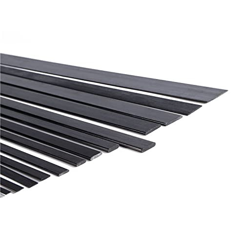 Carbon Fiber Strip Sheet Diameter 0.5 0.6 0.8 1 1.2 2 3 4 x 3 4 5 6 7 10 12 15 20MM (Carbon Plate,Carbon Fiber Board,Carbon Fiber Laminate, Carbon Fiber Sheet,CFRP Plate,) (4pcs 3 X 12mm)