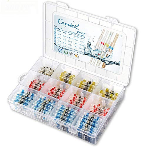 300PCS Solder Seal Wire Connectors, Camtek Heat Shrink Butt Connectors Terminals Electrical Wire Connectors Insulated Waterproof Marine Automotive Copper Connectors Kits 300PCS Solder Seal Wire Connectors, Camtek Heat Shrink Butt Connectors Terminals Electrical Wire Connectors Insulated Waterproof Marine Automotive Copper Connectors Kits