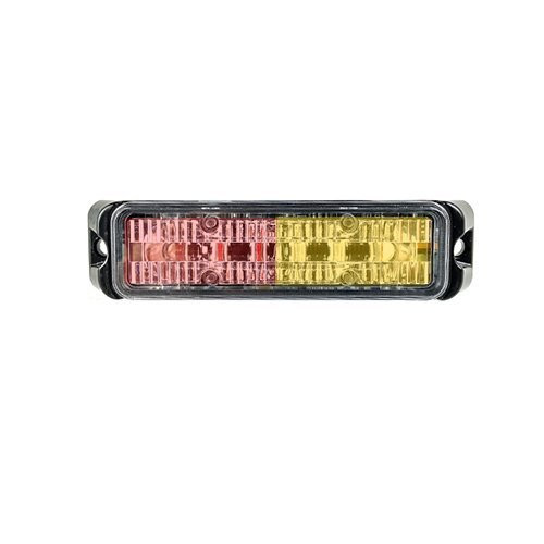 Abrams Flex Series (Amber/Red) 18W - 6 LED Emergency Vehicle Truck LED Grille Light Head Surface Mount Strobe Warning Light