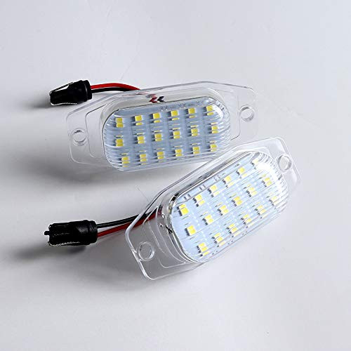 HYPERSPEED White 18-SMD LED 12V License Plate Tag Lights Lamp Bulbs Assembly Replacement 2PCS Compatible with Toyota FJ Cruiser Land Cruiser Fit for Lexus LX450, Car Exterior Accessories