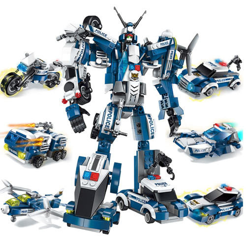 Uvini STEM Building Toys 577PCS Robot Building Bricks Toys 7-in-1 STEM Toys for 6 Year Old Boys Creative Warrior Construction Toys Military Vehicles Blocks Kit for Kids Age 6 7 8 9 10 Year Old