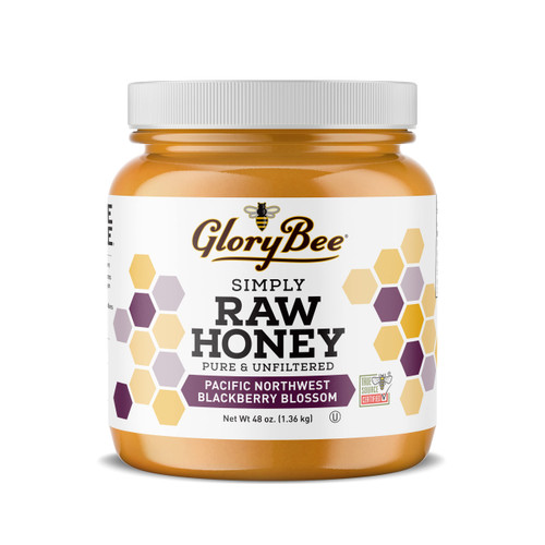Glorybee, Raw Pacific Northwest Blackberry Blossom Honey, 100% US Grade A Honey, 48 oz