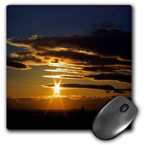 3Drose LLC 8 X 8 X 0.25 Inches Mouse Pad, Pretty Sparkling Sunset Photograph (Mp_124744_1)