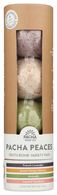 PACHA SOAP Pacha Peaces Froth Bomb Variety Pack, 8 OZ