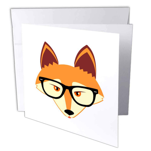 3dRose Janna Salak Designs Woodland Creatures - Cute Hipster Red Fox with Glasses - 6 Greeting Cards with envelopes (gc_175372_1) 3dRose Janna Salak Designs Woodland Creatures - Cute Hipster Red Fox with Glasses - 6 Greeting Cards with envelopes (gc_175372_1)