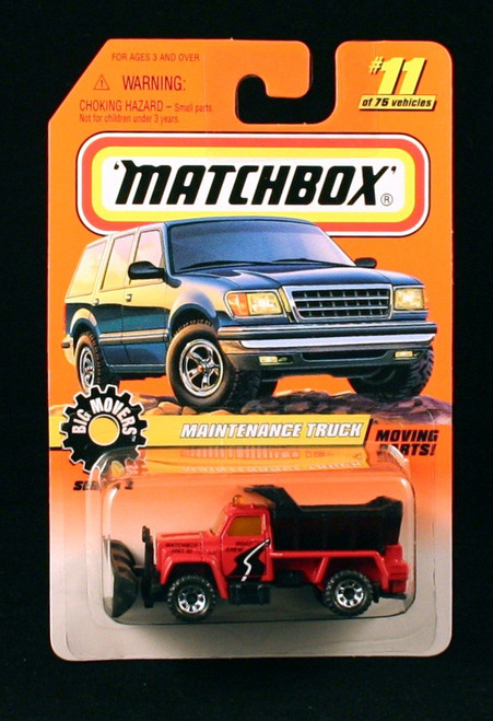 Matchbox Maintenance Truck RED Big Movers Series 2 1998 Basic Die-Cast Vehicle (#11 of 75)