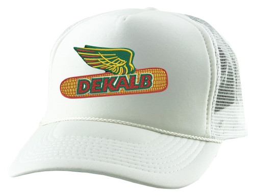 ALLNTRENDS Trucker Hat Dekalb Corn Snapback Mesh Cap (White)