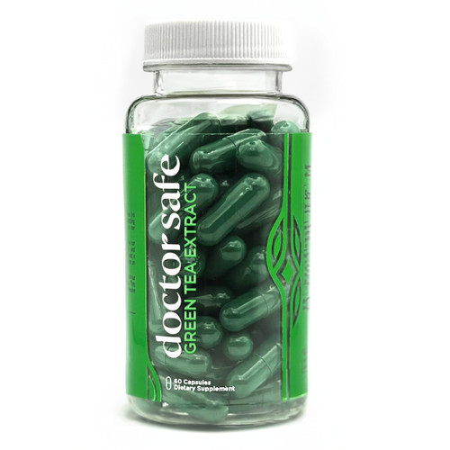 DOCTOR SAFE Green Tea Extract Capsules with EGCG 45% & Enhanced with Green Coffee Bean Extract & Raspberry Ketone | Non-GMO, Gluten-Free - 60 Capsules