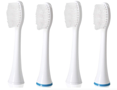 ToiletTree Products Poseidon Replacement Brush Heads for Poseidon Rechargeable Sonic Toothbrush, 4 Pack