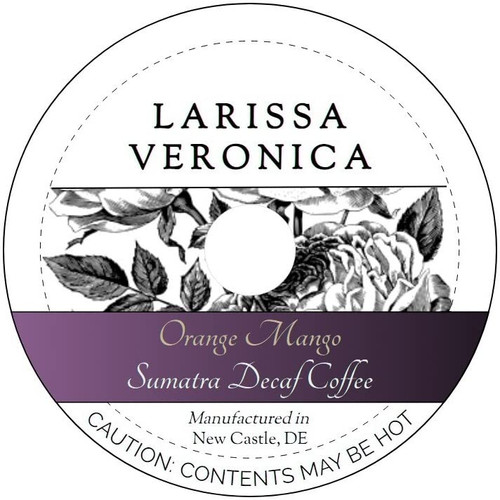 Orange Mango Sumatra Decaf Coffee (Single Serve K-Cup Pods) (Gourmet, Naturally Flavored, Whole Coffee Beans) (12 pods, ZIN: 573822)