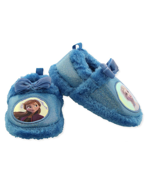 Disney Frozen 2 Elsa Anna Toddler Girls Plush A-Line Slippers (Ice Blue, 7-8 M US Toddler) Disney Frozen 2 Elsa Anna Toddler Girls Plush A-Line Slippers (Ice Blue, 7-8 M US Toddler)