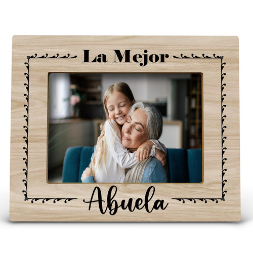 FONDCANYON Abuela Picture Frame, Grandma Picture Frame, Abuela Gifts, Grandma Gifts, Grandmother Gifts, Best Grandma Gifts, La Mejor Abuela Photo Frame 5x7