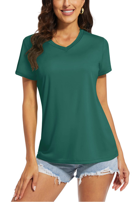 TACVASEN Womens T-Shirts Short Sleeve Shirts Summer Shirt Swim Shirts Rash Guard Quick Dry T Shirt Athletic Shirts Sun Protection Shirt Workout Shirts UV Shirts for Women