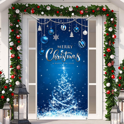 Christmas Decorations Merry Christmas Door Cover Christmas Background Banner Xmas Door Hanging Covers Photo Booth Props for Christmas Party Decorations Supplies, 70.9 x 35.4 Inch (Blue Style) Christmas Decorations Merry Christmas Door Cover Christmas Background Banner Xmas Door Hanging Covers Photo Booth Props for Christmas Party Decorations Supplies, 70.9 x 35.4 Inch (Blue Style)