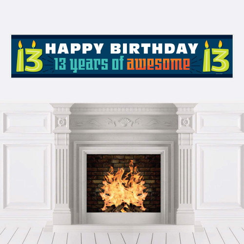 Big Dot of Happiness Boy 13th Birthday - Happy Birthday Official Teenager Decorations Party Banner Big Dot of Happiness Boy 13th Birthday - Happy Birthday Official Teenager Decorations Party Banner