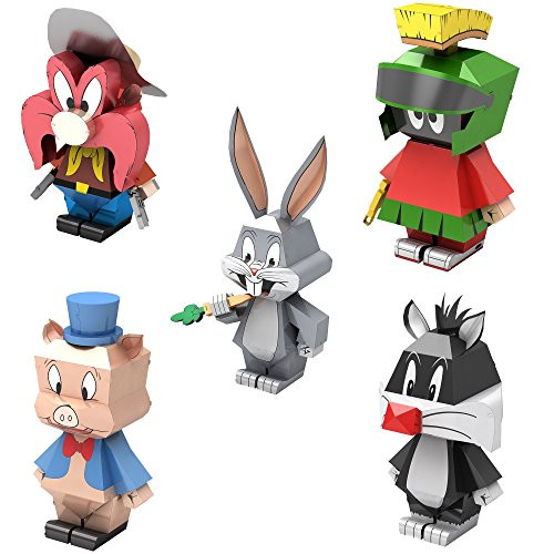 Fascinations Metal Earth 3D Metal Model Kits Looney Tunes Complete Set of 5 - Bugs Bunny - Marvin The Martian - Yosemite Sam - Porky Pig - Sylvester The Cat