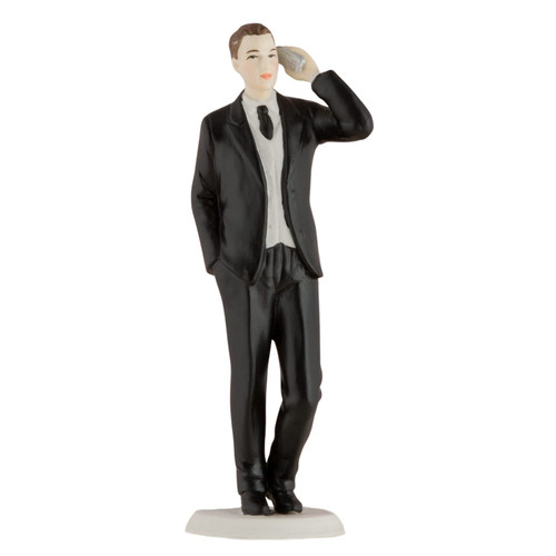 Weddingstar Inc Weddingstar Cell Phone Fanatic Groom Porcelain Figurine Cake Topper