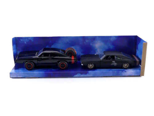 Fast & Furious 1:32 Dom's Dodge Charger & 1968 Dodge Charger Widebody Die-cast Car Twin Pack, Toys for Kids and Adults