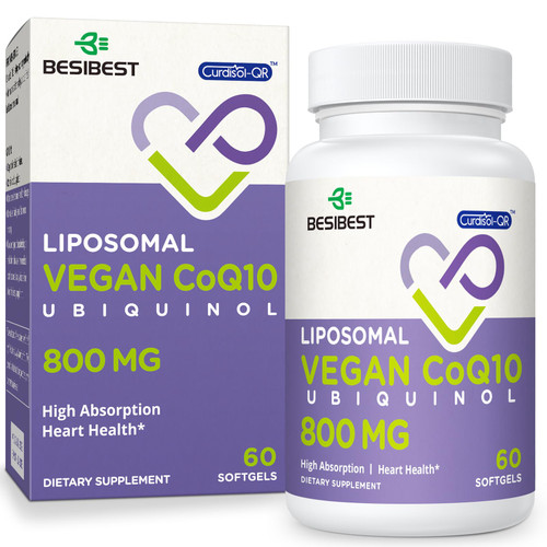 Liposomal Ubiquinol CoQ10 800 MG Softgel, High Absorption CoQ10 Ubiquinol Supplement, Active Coenzyme Q10 800mg, Powerful Antioxidant for Heart & Brain Function, Energy Production, 60 Vegan Softgels Liposomal Ubiquinol CoQ10 800 MG Softgel, High Absorption CoQ10 Ubiquinol Supplement, Active Coenzyme Q10 800mg, Powerful Antioxidant for Heart & Brain Function, Energy Production, 60 Vegan Softgels