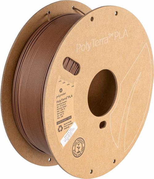 Polymaker Matte PLA Filament 1.75mm Brown, 1.75 PLA 3D Printer Filament 1kg - PolyTerra 1.75 PLA Filament Matte Brown 3D Printing Filament