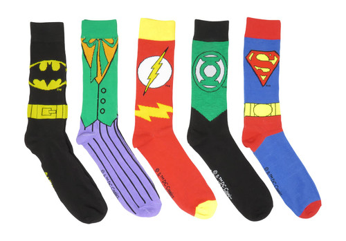 Hyp DC Comics Superhero Comic Character Crew Socks (Pack of 5 pairs) Hyp DC Comics Superhero Comic Character Crew Socks (Pack of 5 pairs)