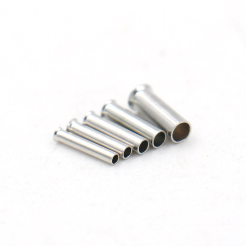 Baomain AWG 22 / 20 / 18 / 16 / 14 Long: 8mm Wire Copper Crimp Connector Non Insulated Ferrule Pin Cord End Terminal 500pcs