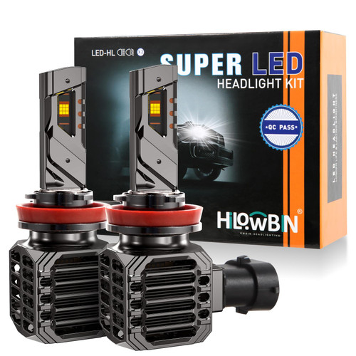 HILOWBIN Upgraded H4 LED Headlights Bulbs,6500K Super Bright Cool White HB2 9003 18 CSPChipsLED Bulbs, Plug and Play, Canbus Ready, Pack of 2