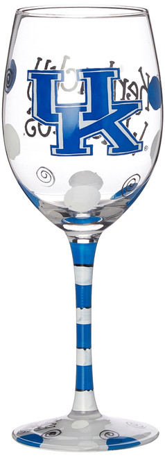 Gameday Outfitters NCAA Kentucky Wildcats Drinkware Wine Glass, One Size/12 oz, Multicolor