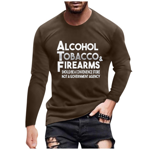 Mens Shirts Summer Oversized Shirt Funny Shirt Muscle Mens Graphic T-Shirts Vintage T Shirt Tall Mens T Shirts Men's T Shirt Graphic Abstract Neck Clothing Apparel Outdoor Small 1-Brown