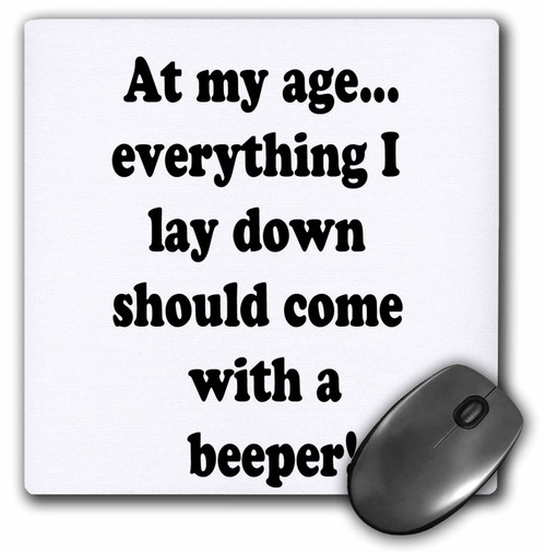 3dRose LLC 8 x 8 x 0.25 Inches at My Age. Mouse Pad (mp_8108_1)