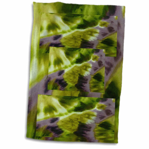 3dRose Florene Contemporary - Purple and Green 3d - Towels (twl-35011-1)