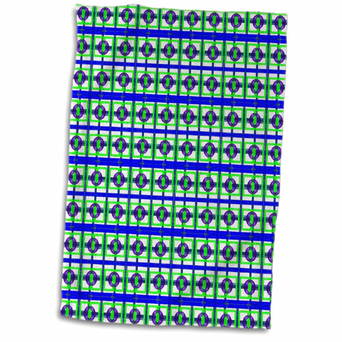 3dRose Image of Tiny Purple and Green Pattern - Towels (twl-371328-1)