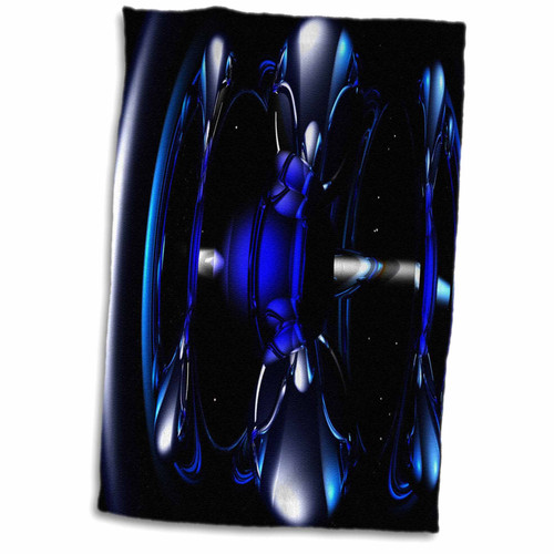 3dRose Florene Modern Abstract - Electric Blue Spinning Discs - Towels (twl-48181-1) 3dRose Florene Modern Abstract - Electric Blue Spinning Discs - Towels (twl-48181-1)