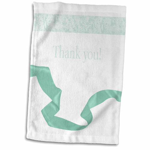 3dRose Daisies with Falling Ribbon, Green Thank you - Towels (twl-55154-1) 3dRose Daisies with Falling Ribbon, Green Thank you - Towels (twl-55154-1)