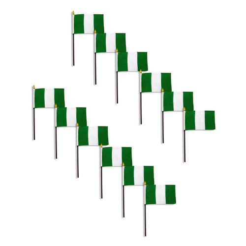 Online Stores Nigeria Flag 4 x 6 inch - 12 PK