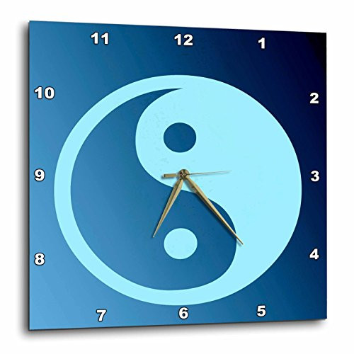3dRose dpp_39259_2 Ocean Blue Yin Yang Inspirational Art Peace Spirituality Balance Wall Clock, 13 by 13-Inch 3dRose dpp_39259_2 Ocean Blue Yin Yang Inspirational Art Peace Spirituality Balance Wall Clock, 13 by 13-Inch