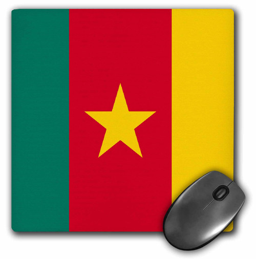 3dRose LLC 8 x 8 x 0.25 Inches Mouse Pad, Cameroon Flag (mp_31540_1)