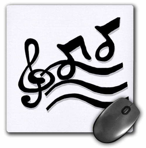 3dRose LLC 8 x 8 x 0.25 Inches Mouse Pad, G Clef and Musical Notes (mp_1000_1)