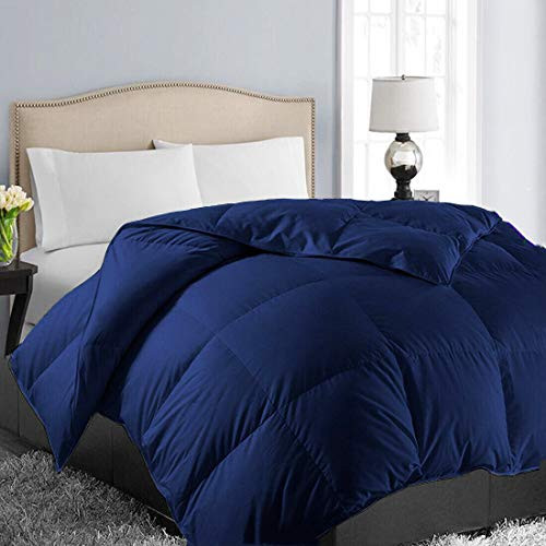 EASELAND Queen/Full Soft Down Alternative Quilted Comforter Hotel Collection Reversible Duvet Insert with Corner Tab,Warm Fluffy Hypoallergenic for All Season,Navy,88 by 88 Inches EASELAND Queen/Full Soft Down Alternative Quilted Comforter Hotel Collection Reversible Duvet Insert with Corner Tab,Warm Fluffy Hypoallergenic for All Season,Navy,88 by 88 Inches