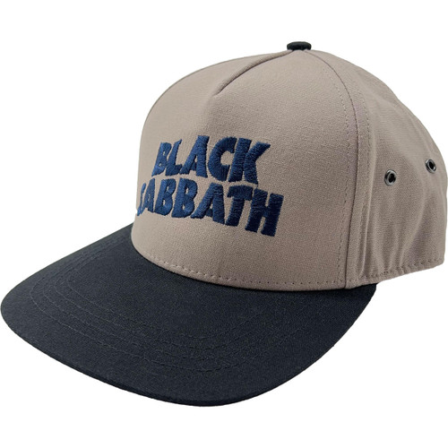 Black Sabbath Baseball Cap Wavy Classic Band Logo Official Sand Snapback Size One Size