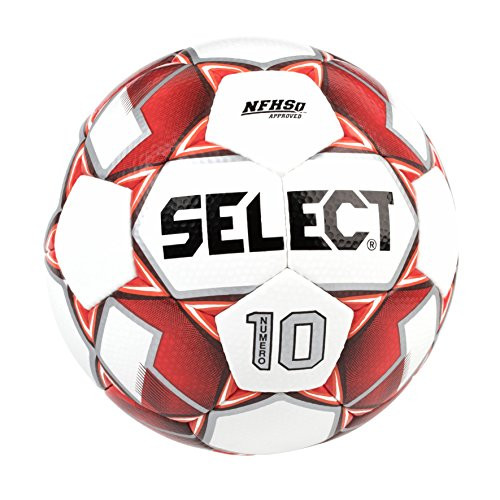 Select Numero 10 Soccer Ball, White/Red, Size 5