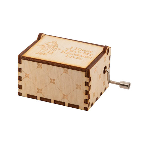 I Know That My Redeemer Lives Christus Music Box for Latter-Day Saint and LDS Boys and Girls Baptism Gifts For Children