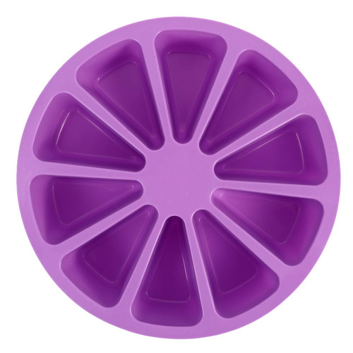 BESTonZON Baking Molds Triangle DIY 10 Cavity Silicone Scone Pan Chocolate Cake Baking Mold Cake Muffin Jelly Mold Bakeware Cavity Cake Pan for Oven DIY Baking Tool