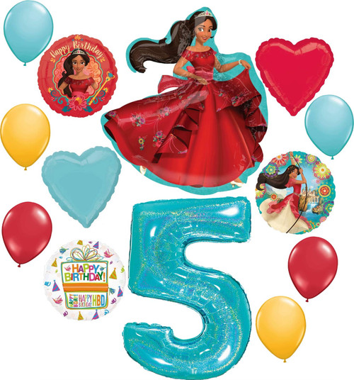 Elena of Avalor Party Supplies 5th Birthday Balloon Bouquet Decorations