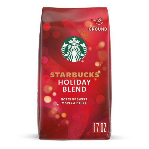 Starbucks Ground Coffee, Holiday Blend Medium Roast Coffee, 100% Arabica, Limited Edition Holiday Coffee, 1 Bag (17 Oz)