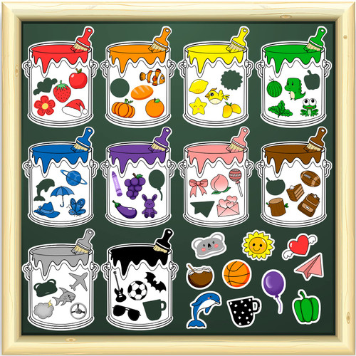 10 Pack Magnetic Shapes Color Sorting Matching Set - Colors Learning Matching Game for Kids - Color Recognition Magnets for Toddlers - Educational Magnets for Refrigerator Whiteboard